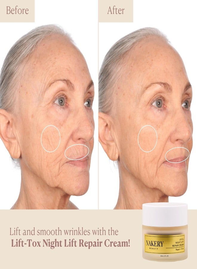 Nakery Lift-Tox Night Cream for Women - Overnight Anti Wrinkle Face Cream for Firmer & Smoother Complexion - Hydrating Night Cream for Women with Crepey Skin - Rich Night Face Cream for Mature Skin - Image 4